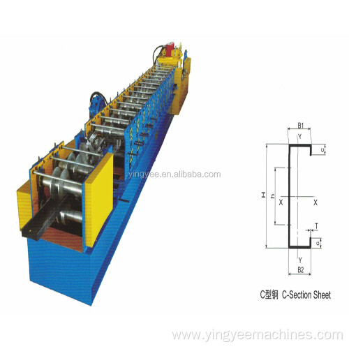 Automatic C Shape Purline Steel Roll Forming Machine